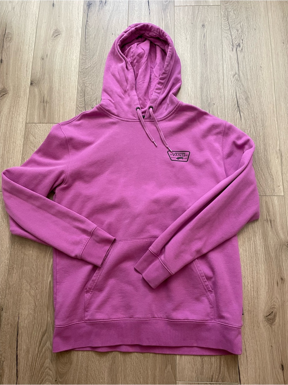 Vans off the wall CA NY since 1966 hoodie hot pink mens L nice condition